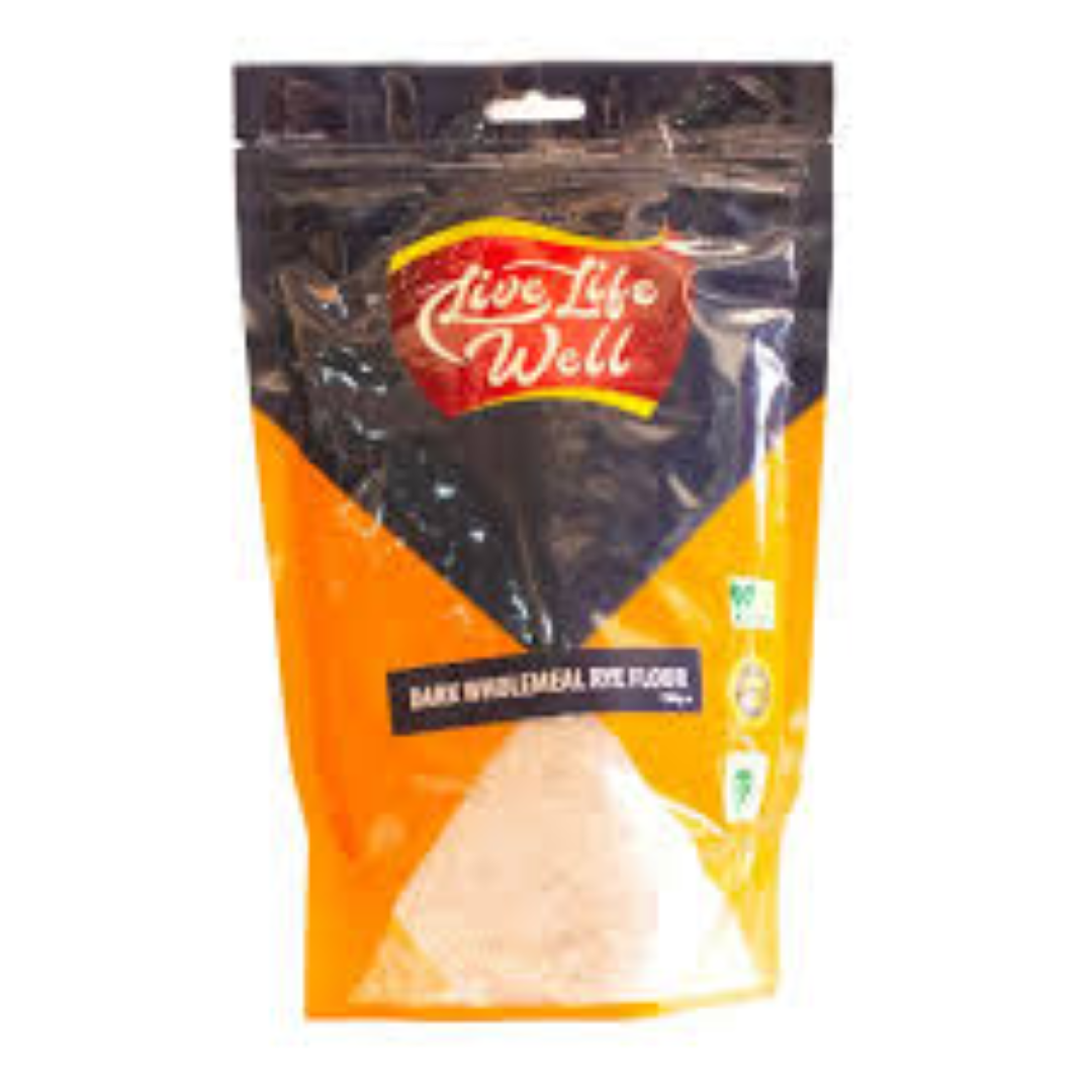 LIVE LIFE W ORG WHOLEMEAL DARK RYE FLOUR 750G